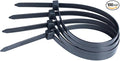 Zip Ties 18 Inch Black Cable Ties Wraps 100 Pcs with 60 Pounds tensile | Long Plastic Ties 60 Pounds tensile By WANGFA