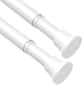 AIZESI 2PCS White Spring Tension Curtain Rod, 31-77in, No-Drill | Adjustable No Dril