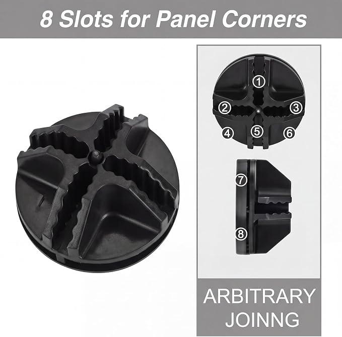 32 Pieces Cube Connectors Plastic Storage Wire Cube Organizer ABS Connectors for Modular Closet Storage Organizer and Wire Shelf (Black)