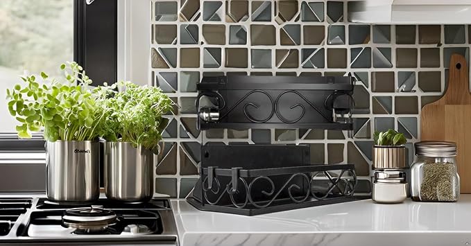 LEONARDLEE Magnetic spice Rack, Stronger Magnet to use on refrigereator with Wall Mount Option, Perfect Space Saver for Kitchen- for Holding Spices, Jars, Bottle, cans (Pack of 2)