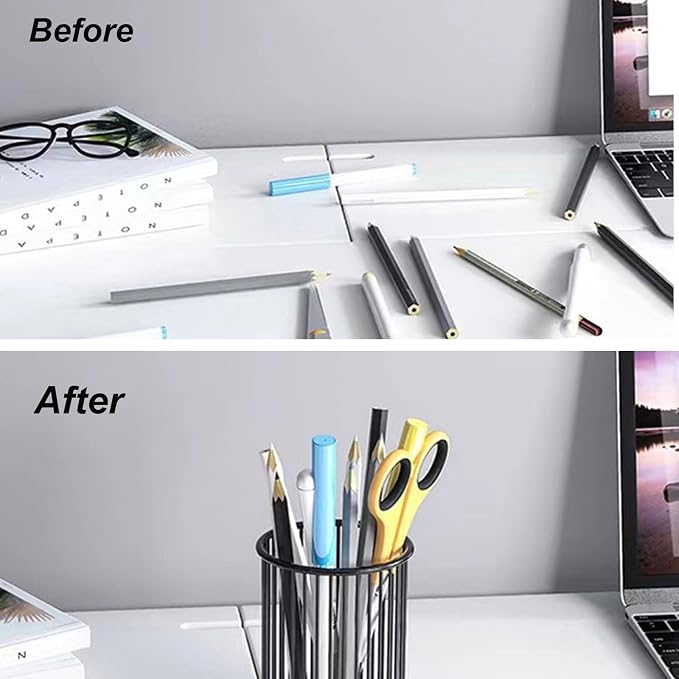 Metal Pen Holder Cup for Desk Makeup Brushes Pencil Holders Home Office Organizer Black