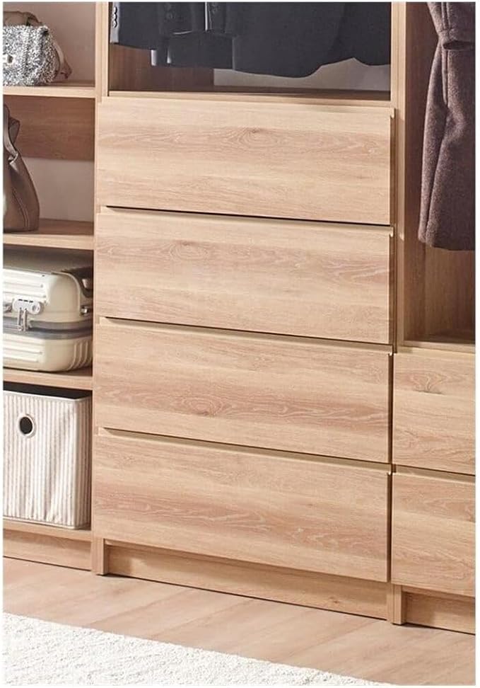 Maykoosh Closet System Organizer - Customizable Walk-in Wardrobe Storage Oak/Model ECDA 4 Closet