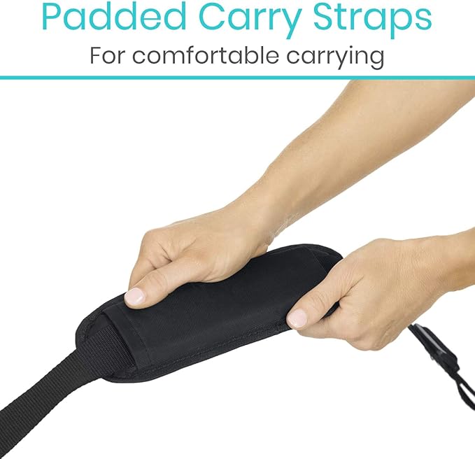 Vive XL Carry & Travel Bag for Rollator Walkers & Transport Chairs - Cover Carrier Accessory for Car Travel, Storage, Seniors - Accessories - Waterproof with Padded Straps