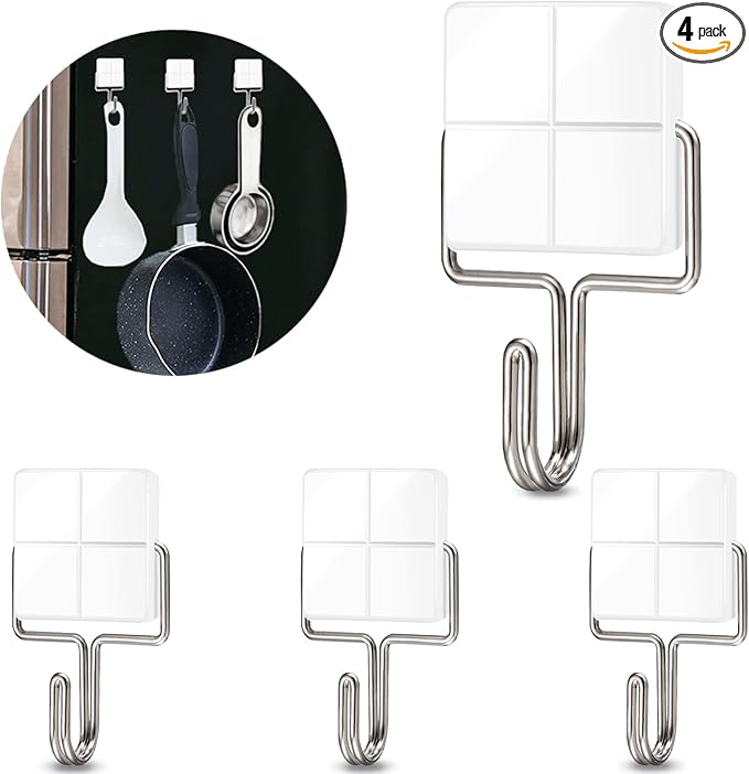 MAGTSMEI Strong Magnetic Hooks Heavy Duty, 30LBS Magnetic Hooks for Refrigerator, Neodymium Rare Earth Magnet Hooks for Fridge, Magnets with Hooks for Locker, Kitchen, Cruise Cabin, Grill, 4 Pack