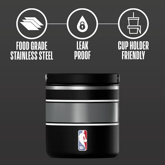 Hydrapeak x NBA Officially Licensed Brooklyn Nets 25oz Stainless Steel Vacuum Insulated Thermos Food Jar with Handle, Wide Mouth Leak-Proof Soup Thermos for Adults, 10 Hours Hot and 16 Hours Cold