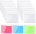 Chinco 30 Pcs Self Adhesive Pockets, Bin Labels for Storage Bins, Clear Pocket Label Sleeves, Plastic Index Card Holder with Top Open for Organizing Bins Box Drawer(2.75 x 3.5 Inches)