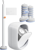 Disposable Toilet Cleaning System - Toilet Brush Kit with 36 High-Performance Refills, Wall Mounted Toilet Brush and Holder for Deep Cleaning Bathroom (Toilet Brush+18 Refills)