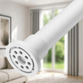 ALLZONE Tension Curtain Rod for Windows, 123 to 160 Inch, Heavy Duty Extra Long Curtain Rods, Non-Slip Bathroom Shower Tension Rod, Renter Friendly, Adjustable, Spring Loaded, White