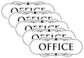 All Quality Designer Office Sign | Easy Installation - White - Medium (5 Pack)