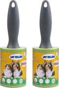 Lint Roller Pet Hair Value Pack of 500 Sheets, Extra Sticky Lint Remover for Dog & Cat Fur, Clothes, Furniture, Couches Reusable Rollers for Fuzz, Fluff & Hair (White, 2 Count / 500 Sheets)