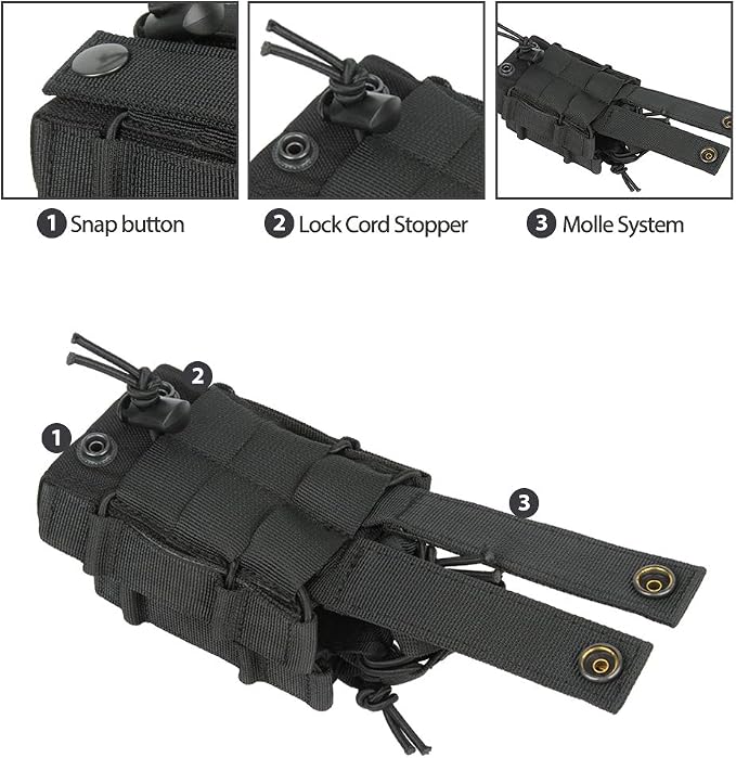 EXCELLENT ELITE SPANKER Open Top M4 M14 M16 AR15 Mag Pouch and Single Pistol Mag Pouch Flashlight Holder Magazine