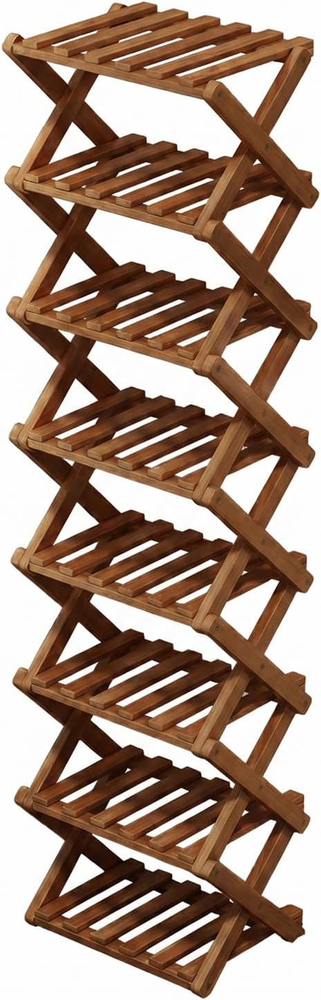 Shoe Racks, Foldable Shoes Organizer FreeStanding Shelf,7 Layers | Foldable Design, Seven Layers, Free Standing, Multifunctional Use, Ideal For Entryway, Closet, Bedroom, Hallway