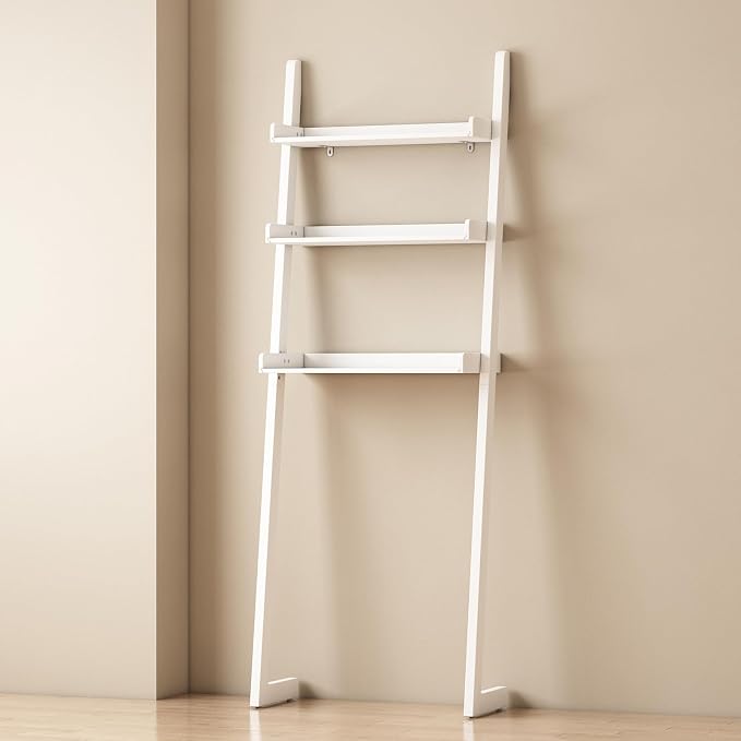 Solid Bamboo Toilet Shelf,3 Tier Bathroom Shelf with Anti-Slip Base | Solid bamboo over the toilet storage – naturally moisture-resistant for bathrooms, built for long-lasting durability