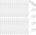 30 Pcs Silicone Cable Ties Reusable,Multipurpose Silicone Cord Ties,13mm Reusable Silicones Cable Tie,Adjustable Locking Buckle for Home & Office Cord Management,White