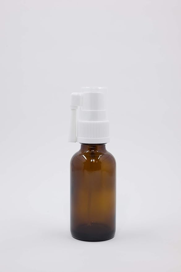 Snoot! Amber Glass 30ml (1oz) Oral Sprayer for Colloidal Silver, Iodine, Essential Oils & other water based applications 2-pack