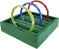 SCIKHETF Velvet Ring Earrings Studs organizer Tray Small Ring Insert Display Tray 5 Slots Stackable (Green)