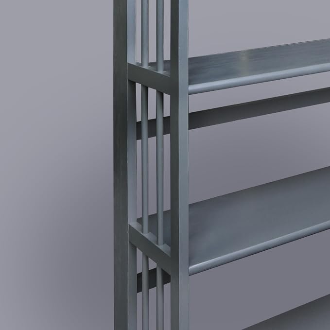 Casual Home 3-Shelf Folding Stackable Bookcase (27.5" Wide)-Slate Gray