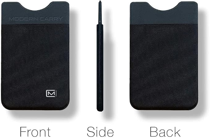 Modern Carry Ultra Thin Wallet for Men & Women, Single Pocket or 2 Slot Options, Slim Stretch Fabric Minimalist Front Pocket Card Holder