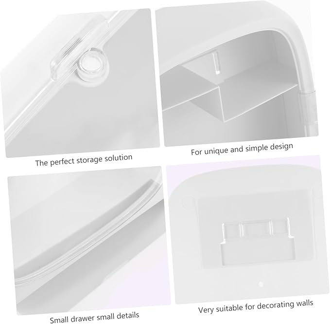 Cabilock 1 Piece Storage Shelf Plastic Storage Box Organizer Box Wall Mounted Shelves for Storage Paper Holder