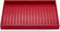 Oirlv Gorgeous Red Leather Jewelry Tray Necklace Bracelet Long Chain Storage Stackable Necklace Trays Jewelry Drawer Organizer