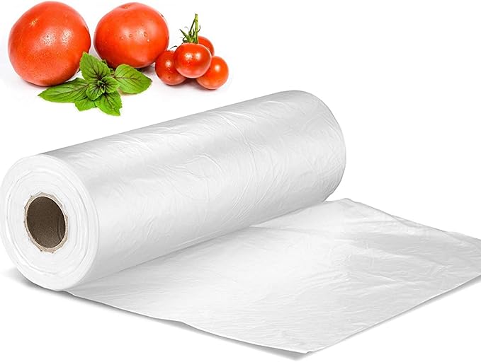 12" X 16" Plastic Produce Bag on a Roll, Bread and Grocery Clear Bag, 350 Bags/Roll, Total 10 Rolls