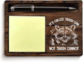 Funny Gag Gifts for Coworkers Colleagues Employees, Humor It's Called Trash Can Not Trash Cannot Raccoon Sticky Note Holder Office Decor