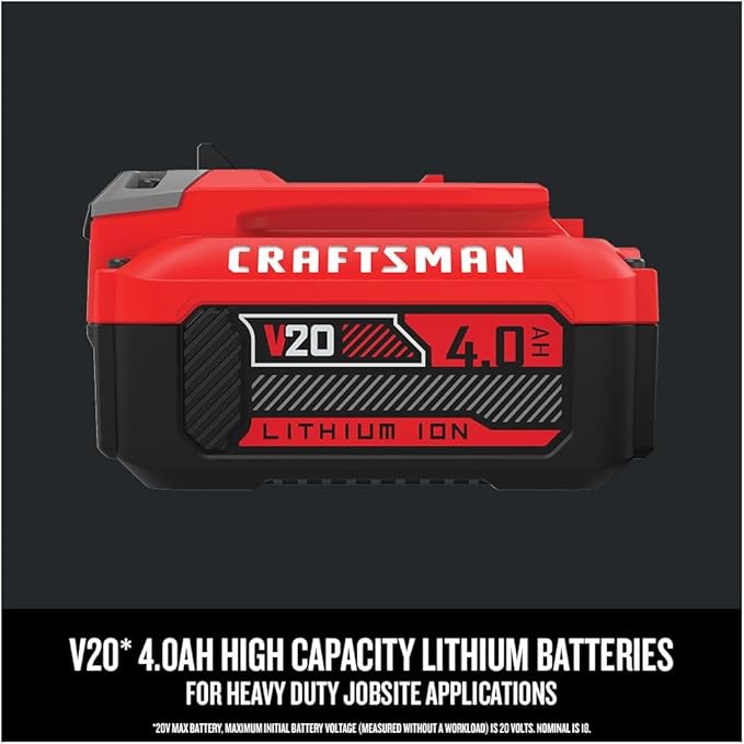 CRAFTSMAN V20 Cordless String Trimmer/Edger and Leaf Blower Combo with 4.0 Ah Battery and Charger, Wide Cut Weedwacker, 90 MPH Blower, Lightweight (CMCK279M1)