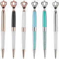 YOUMI Ballpoint pen, 6Pcs crown crystal metal pen, sparkling cute pen, Personalized Crystal Pens，Black Ink Glitter Diamond Pen for Note, Tab, Office School Stationery Supplies (set 8)