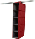 Covermates Keepsakes Hanging Shoe Organizer - Heavy Duty Material, Sturdy Interior Shelves - Closet Storage, Red Heather