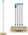 LOLA Deck Scrub Brush, 9" x 3.5" Head w/Tampico Bristles for Outdoor Cleaning, Removes Dirt & Grime from Patios, Decks, Grout, 1 Count