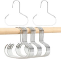 16 Pack Scarf Hangers, Non-Slip Metal Closet Organizers with Grip | Metal Ring Hangers Scarf Storage Organizer with Non-slip Coating for Hanging Scarves Belts Hats Purses Ties and Tank Tops
