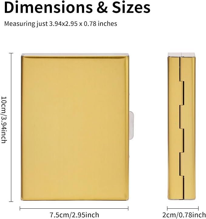 Credit Card Holder Wallet Stainless Steel Card Case RFID Blocking Business Card Holder Protector for Women Men