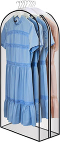 Clear Garment Bags for Clothes Storage - 1-Pack Plastic Hanging Covers and Clothing Protectors, Long Dress Suit Jacket Closet Cover Dust Proof Garment Bag Set for Organized Wardrobe Storage (40")