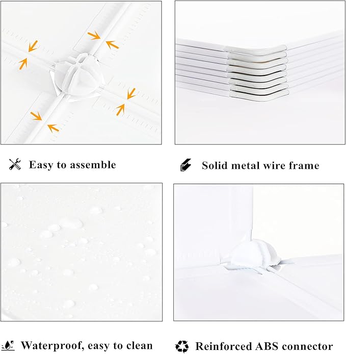 AWTATOS 8 Cube Storage Organizer, Closet Organizer Storage Shelf, White | DIY Stackable Storage Cubes Shelves for Closet, Bookcase Bookshelf, Plastic Shelving for Bedroom, Home Office