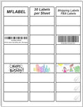 MFLABEL Address Labels, 1" x2-5/8 Mailing Labels, 30-UP White Shipping Labels for Inkjet or Laser Printer, 6000 Sticker Labels (200 Sheets), 30 Labels per Sheet