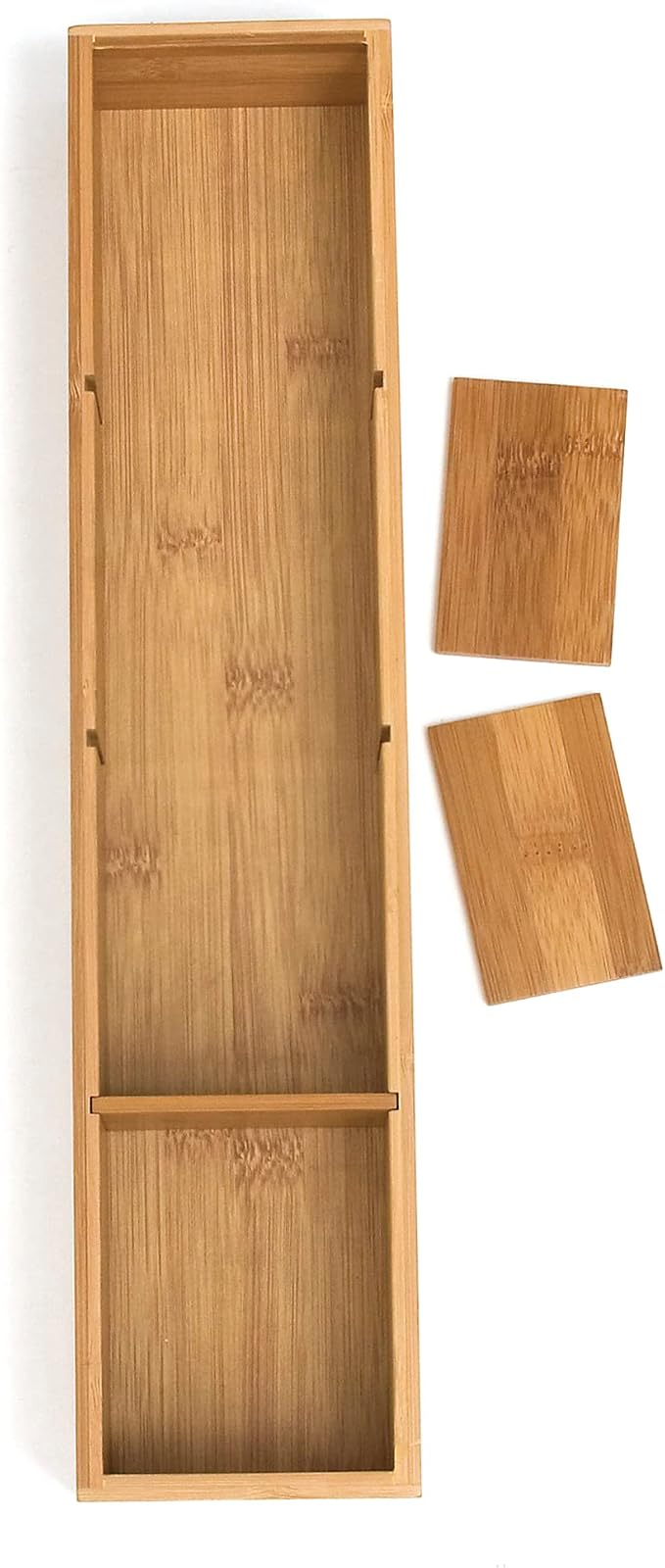 Lipper International Bamboo Drawer Organizer with 3 Removable Dividers, Brown (Pack of 6)