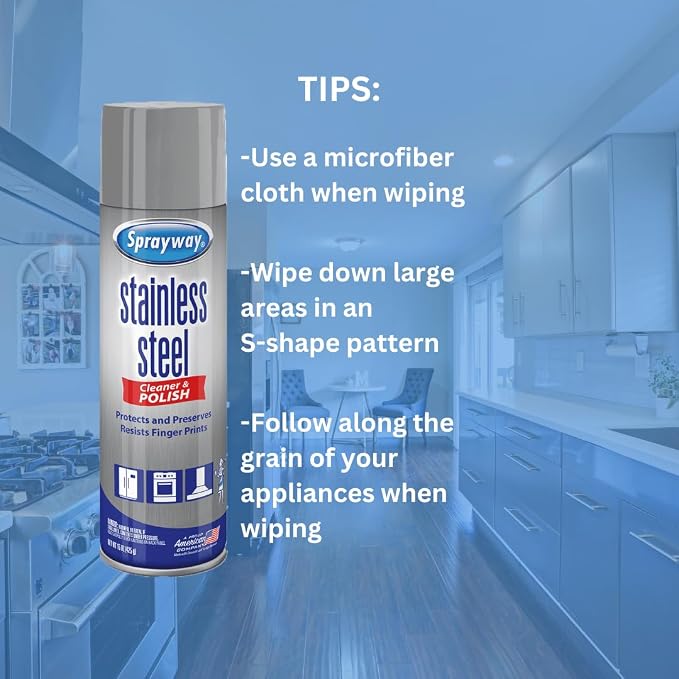 Sprayway Water-Based Stainless Steel Cleaner, 15 Fl Oz (Pack of 1)