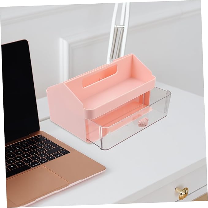 NUOBESTY Versatile Plastic Desktop Storage Organizer Type Storage Container Notebook Organizer for Desk Desk Accessories Aesthetic