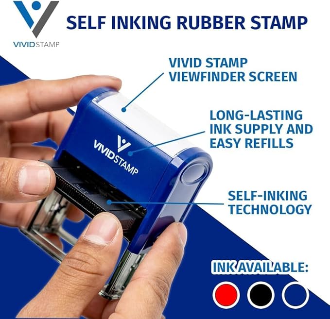 Absent Make-up Work Teacher Self Inking Rubber Stamp (Blue Ink) - Medium 2 Pack