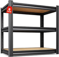 Set of 6 Garage Shelving,3 Tier Garage Storage Shelves,Adjustable Heavy Duty Metal Shelving Units and Storage Large Rack,Utility Steel Shelf For Shop Warehouse Industrial Pantry Basement 33"x35"x16"
