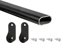 Outwater 48 Inch Black Aluminum Oval Closet Rod Kit, 1-3/16 Inch x 19/32 Inch Profile, Includes Matching Screw Mount Supports and Mounting Screws, Pack of 14