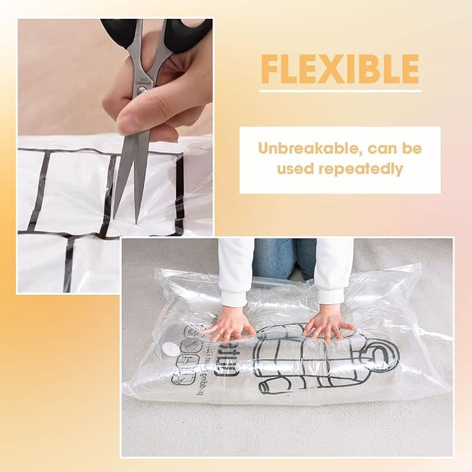 Hanging Vacuum Storage Bags, 2023 New Reusable Hanging Compressible Storage Bag Space Saver Bags with Hand Pumps, Upgrade Clothes Vacuum Seal Storage Bag for Suits Dress Jackets (Large, 2Pcs)