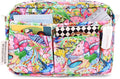 E-WEICHEN Multiple Pockets Portfolio Organizer with Zippered, Makeup Bag Travel Essentials for Women, Simple Waterproof Stationery Pencil Pouch Bag for Journal Office Art Supplies.Flowers and Birds