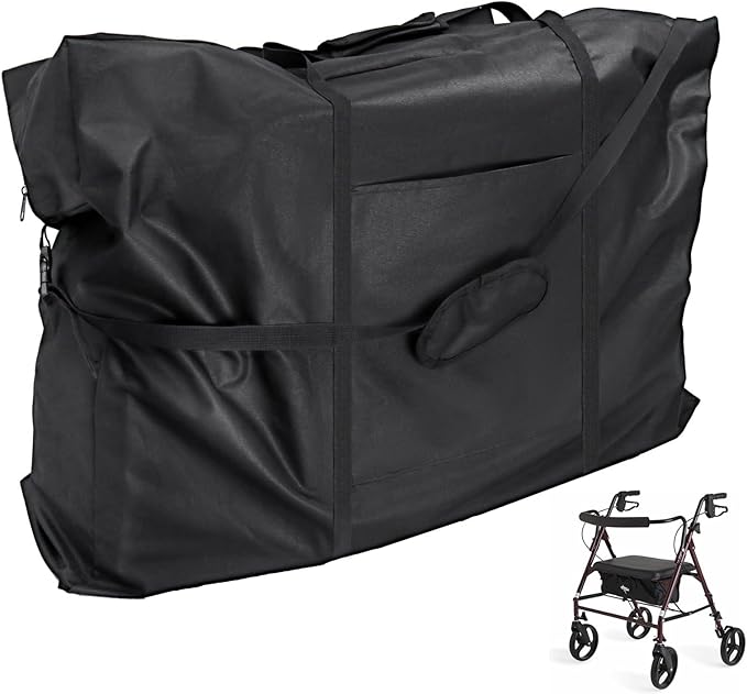 Rollator Travel Bag - Waterproof Travel Bag for Large 500LB Folding Walker Transport Chair Portable Large Duffel Bag Carry Case for Car and Airplane Traveling (37" L x 14" D x 29" H)