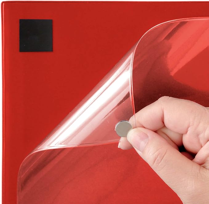 StoreSMART® Magnetic Closure Pockets - Magnetic-Back - 11" x 17" - 100-pack - Red - MCP3512MB-R-100