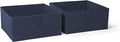 RiverRidge Kids 2pc Folding Storage Bins Set - 10.5” Bin Organizers with Handles - Navy Closet Organizers & Storage for Toys, Games, Shoes - Foldable Cube Storage Organizer Bins for Playroom, Nursery