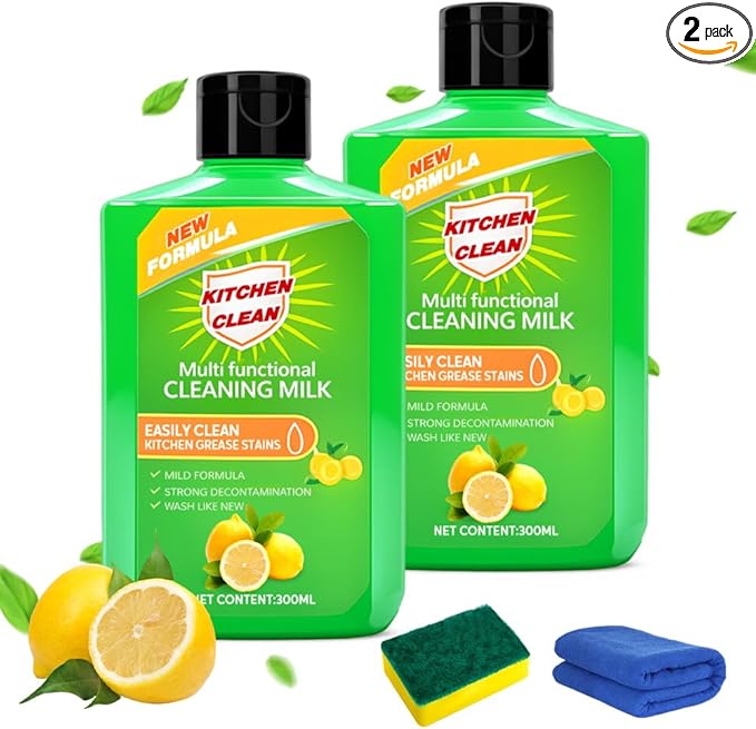 Auiepet 2026 New Cleaning Milk House Cleaner, Powerful Multifunctional Concentrated Cleansing Lotion, Multi-Purpose Effective Cleaning Milk for Household Kitchen and Bathroom (2, One Size)
