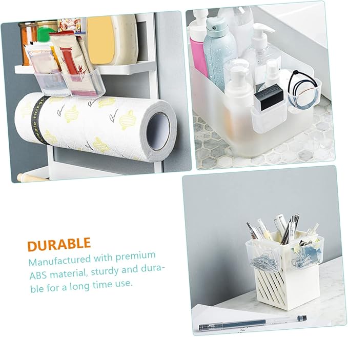 Garneck 4pcs Fridge Side Door Organizer for Sauce Bags Hanging Storage Box Fridge Accessories Material Easy Install Seasoning Packet Holder