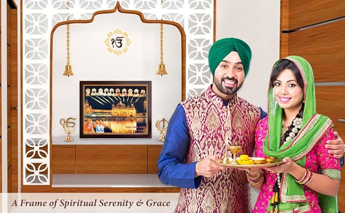 Lord Sikh Guru poster print with frame for Home Decor and Gifting Purpose (229-16)