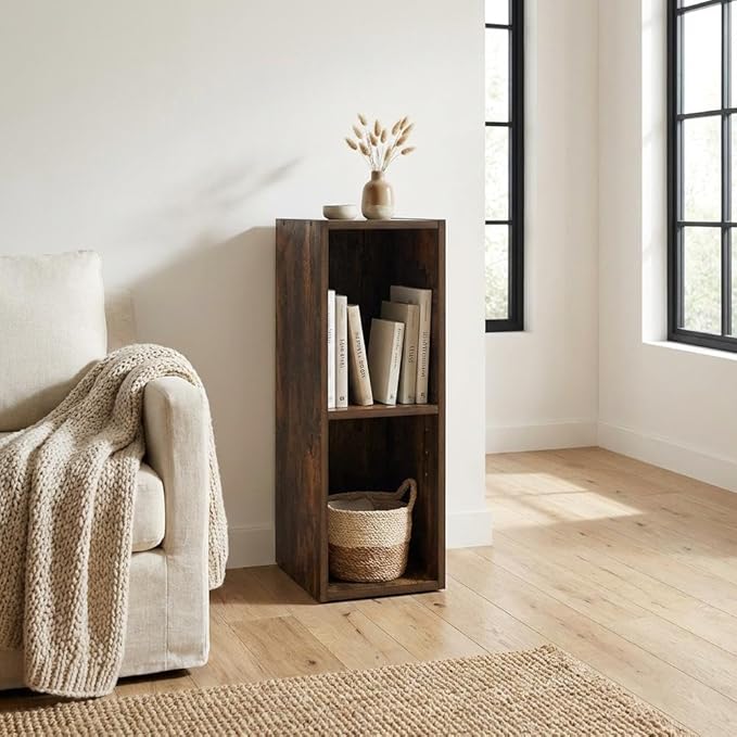 Furnifact Amber Pine Bookcase with Modern Design, Engineered Wood Construction, Sturdy Shelving, Stylish Storage Solution for Living Room or Office